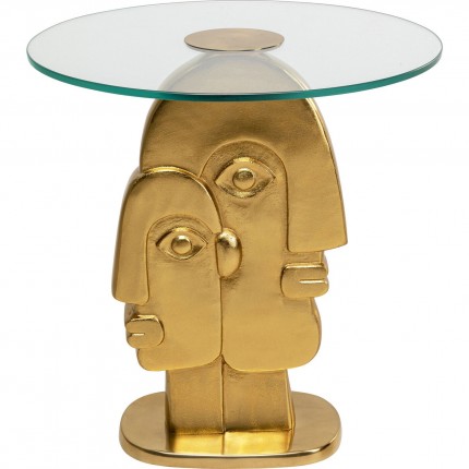 Side Table two faces gold 55cm Kare Design