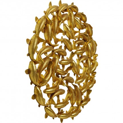 Déco murale carpes koï dorées XL 160cm Kare Design