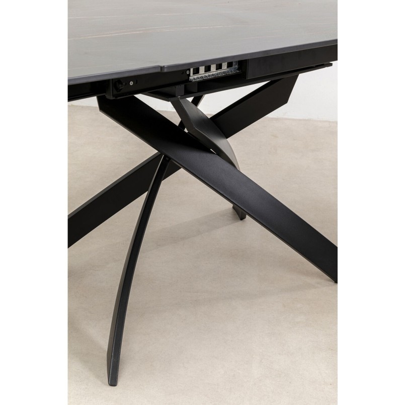 Table à rallonges Twist noir 120(30+30)x90cm