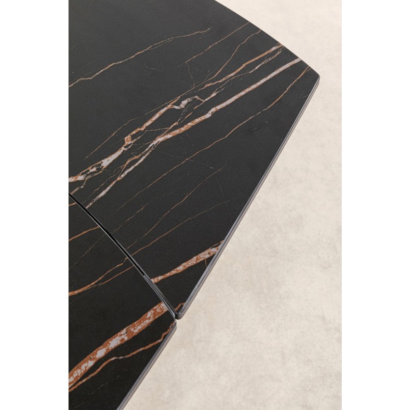 Table à rallonges Twist noir 120(30+30)x90cm