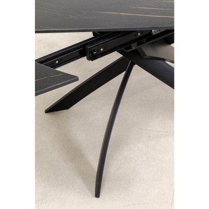 Uitschuifbare eettafel Twist 180x90cm zwart Kare Design