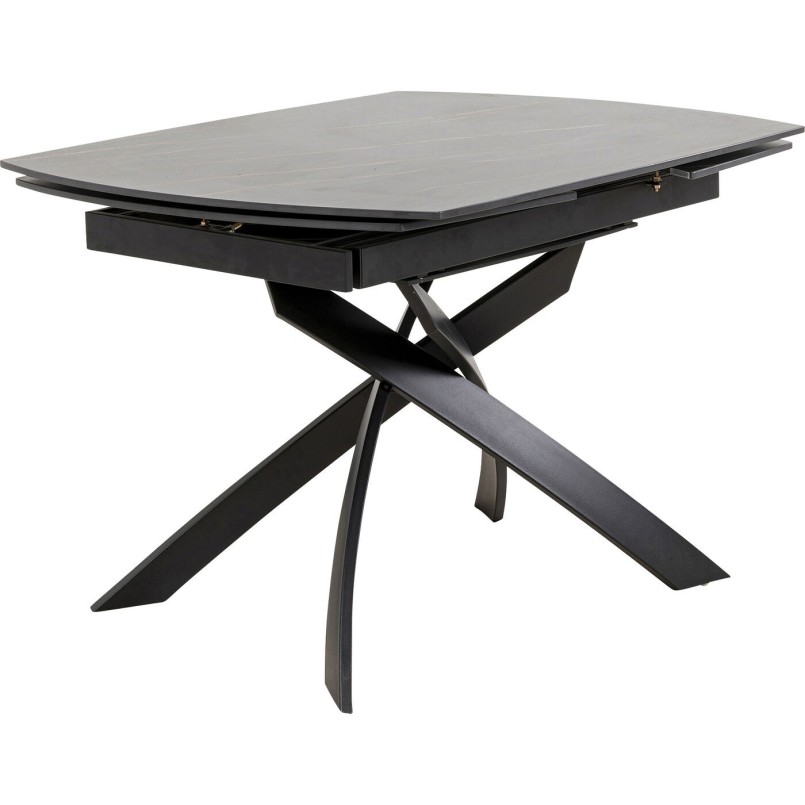 Table à rallonges Twist noir 120(30+30)x90cm