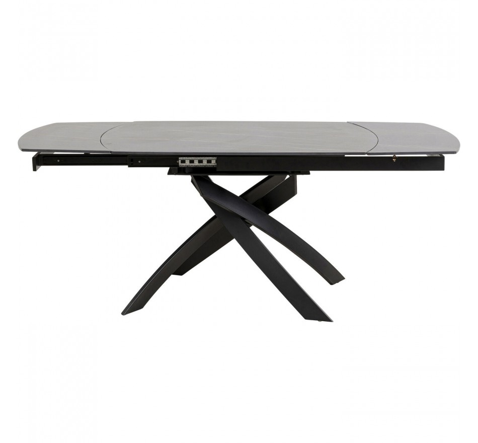 Uitschuifbare eettafel Twist 180x90cm zwart Kare Design