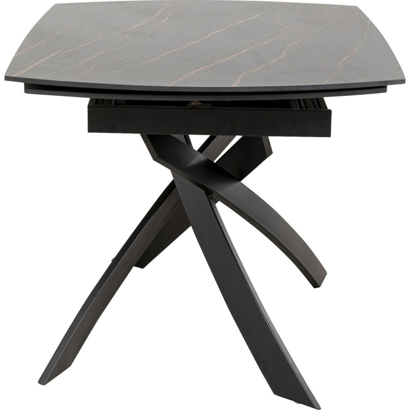 Table à rallonges Twist noir 120(30+30)x90cm
