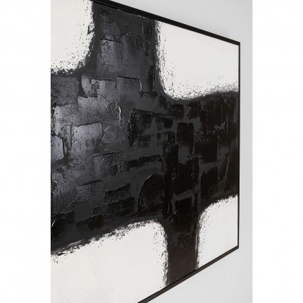 Schilderij Crossroads 120x90cm zwart en wit Kare Design