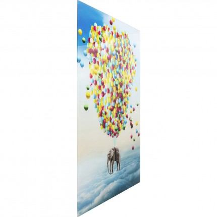 Glass Picture Elephant balloons 100x150cm Kare Design