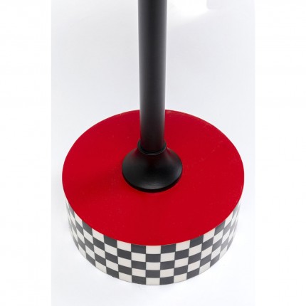 Bijzettafel Domero Checkers rood Ø40cm Kare Design