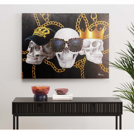 Schilderij Skull Gang 90x120 Kare Design