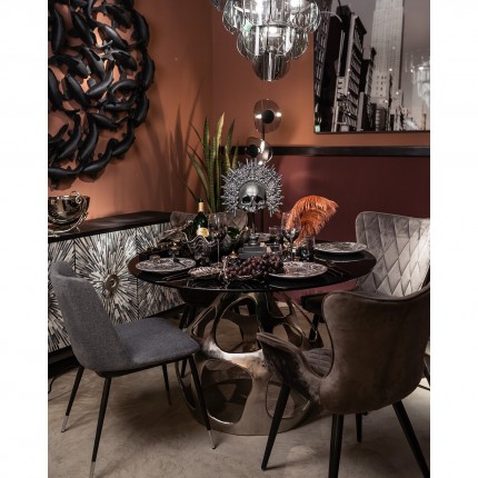 Table Volcano Silver 120cm Kare Design