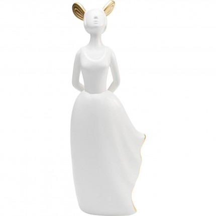 Decoratie witte vrouw gouden oren Kare Design