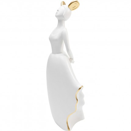 Decoratie witte vrouw gouden oren Kare Design