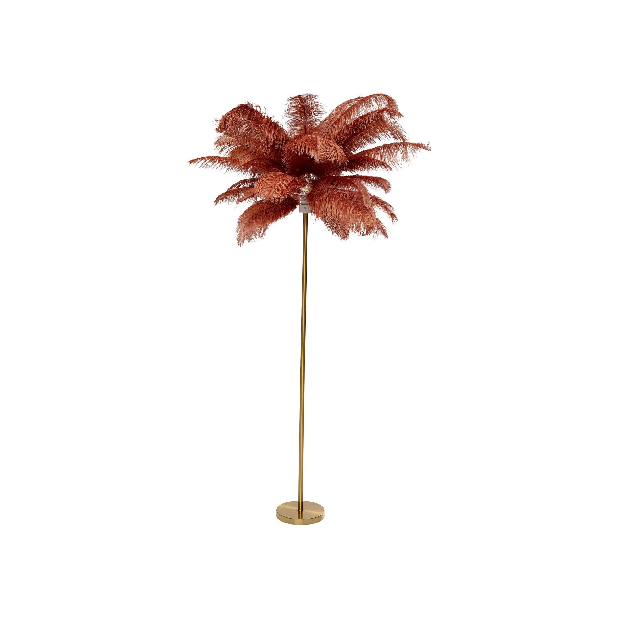 Lampadaire Feather Palm Rusty Red 165cm