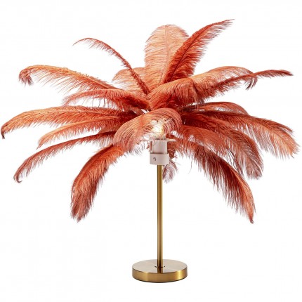 Table Lamp feathers red Kare Design