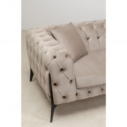 Sofa Bellissima 2-seater velvet beige Kare Design