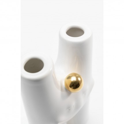 Vase monster white and gold 16cm Kare Design