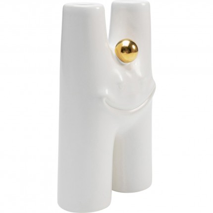 Vase monster white and gold 16cm Kare Design