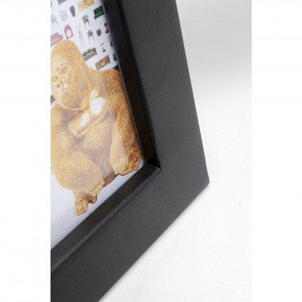 Picture frame tiger 24x29cm black and gold Kare Design