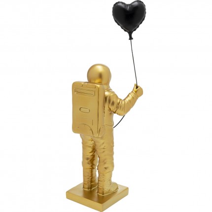 Deco astronaut gold balloon heart black Kare Design