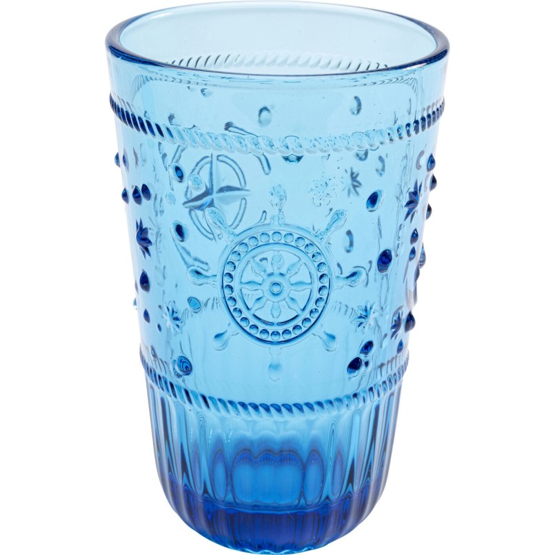 Verres à eau hauts Greece bleus 13cm set de 4 Kare Design