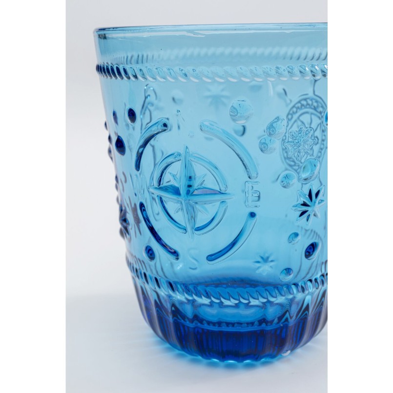 Verres à eau Greece bleus set de 4 Kare Design