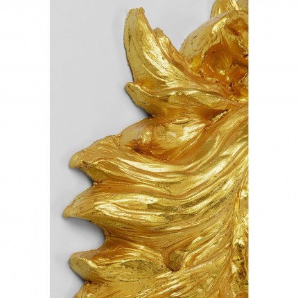 Wall Decoration Lion Head gold Kare Design
