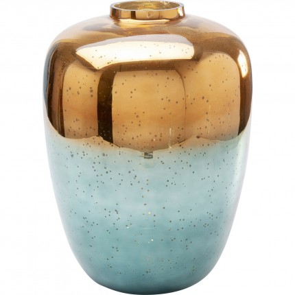 Vase Lizy blue and gold 41cm Kare Design