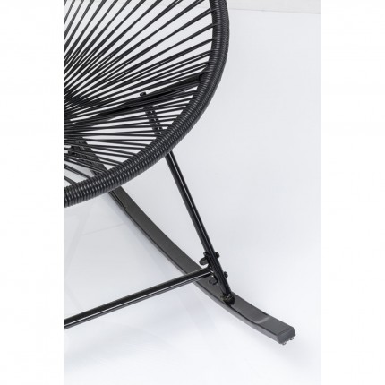 Rocking chair Acapulco black Kare Design