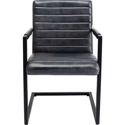 Chair with armrests Cantilever Lola grey Kare Design