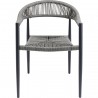 Chair with armrests Palma Grey Kare Design
