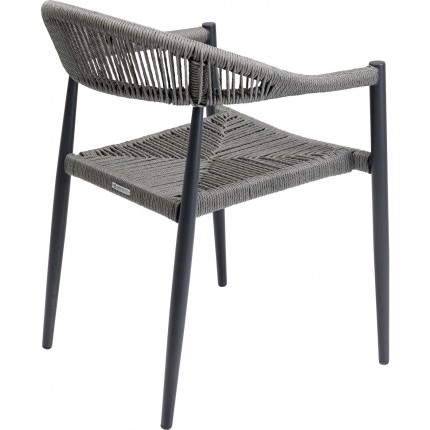Chair with armrests Palma Grey Kare Design