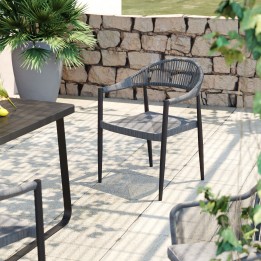 Chaise a. acc. Palma gris