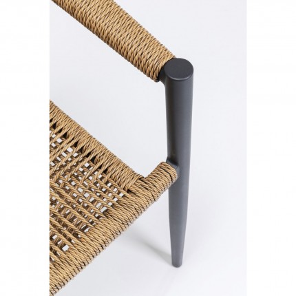Doorlaatbaarheid Harmonie Wees tevreden Tuinstoel met bruine armen - Palma - Kare Design