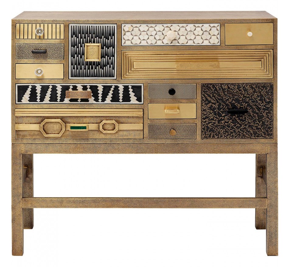 High Dresser Chalet Gold 13 Drawers Kare Design