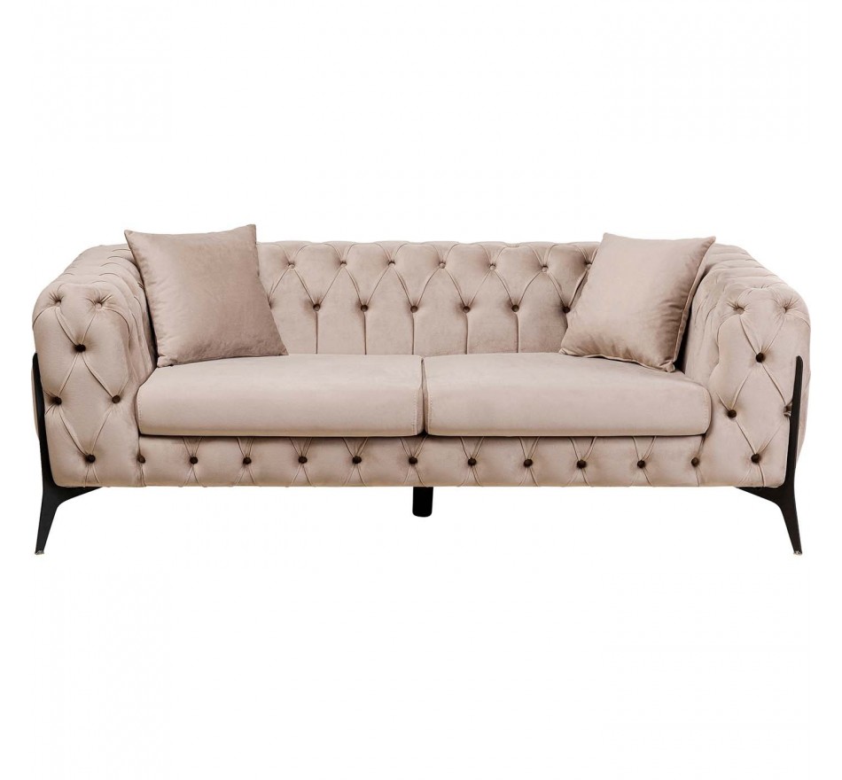 Sofa Bellissima 2-seater velvet beige Kare Design