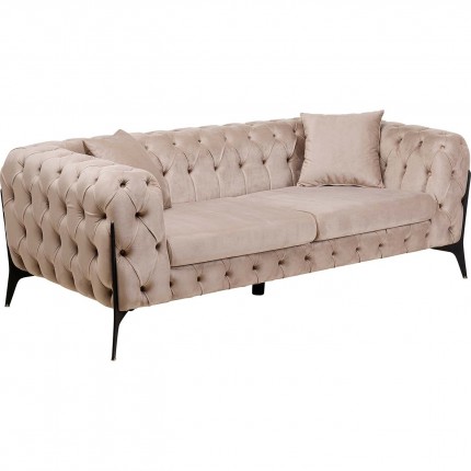 Sofa Bellissima 2-seater velvet beige Kare Design