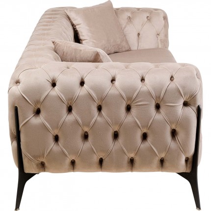 Sofa Bellissima 2-seater velvet beige Kare Design