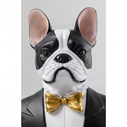 Decoratie XL butler hond zwart en wit 165cm Kare Design
