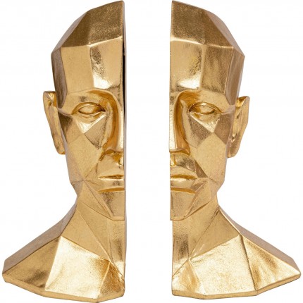 Bookend Face gold (2/Set) Kare Design