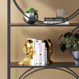 Serre-livres visage doré set de 2 Kare Design