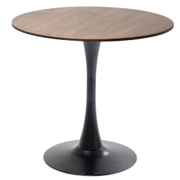 Table Schickeria look noyer noir Ø80cm