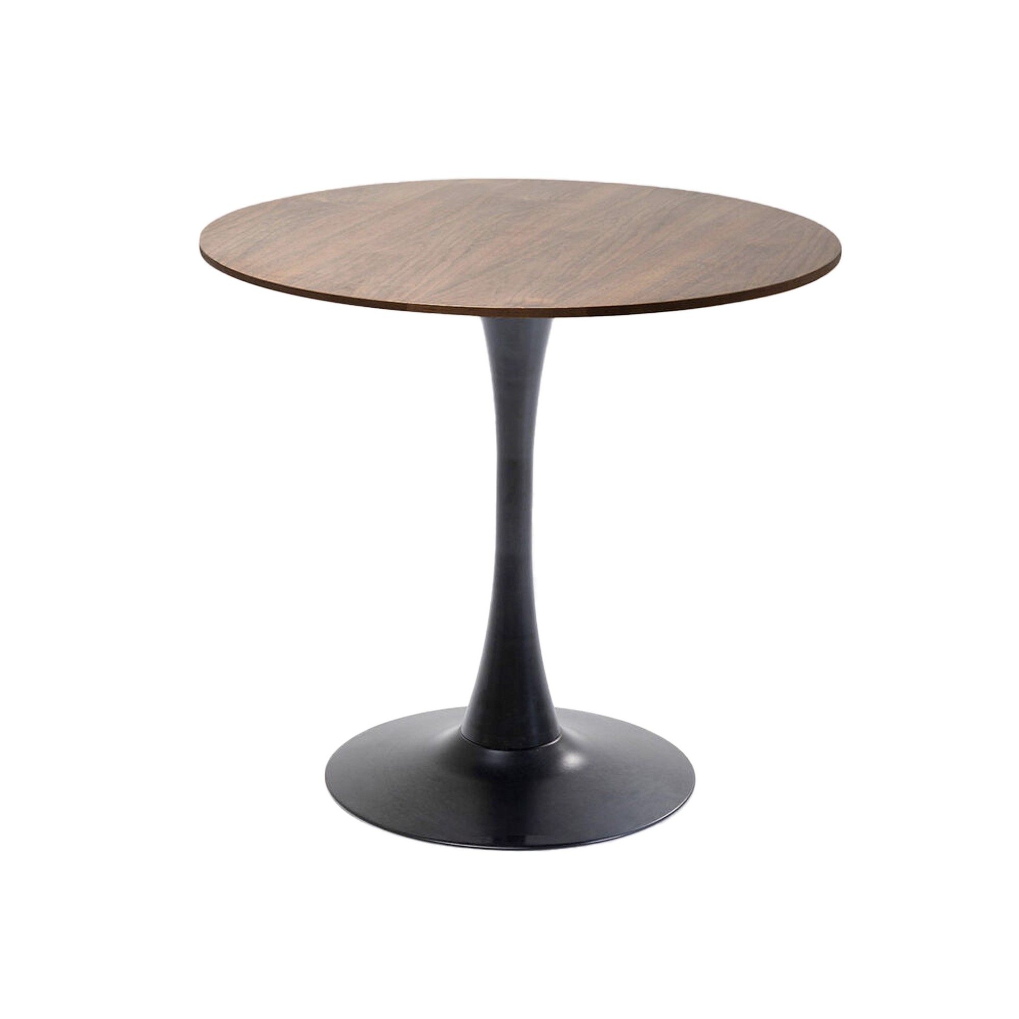Table Schickeria look noyer noir Ø80cm