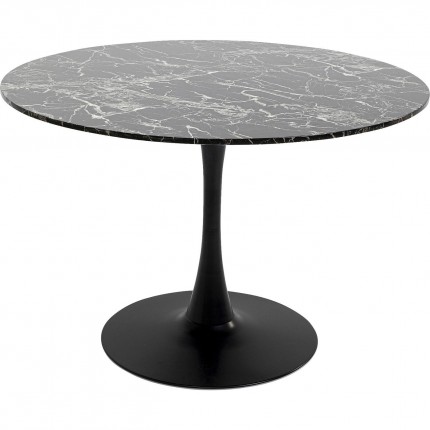 Table Schickeria Marbleprint Black 110cm Kare Design