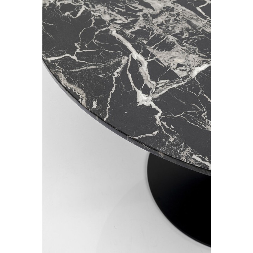 Table Schickeria Marbleprint noir Ø110cm