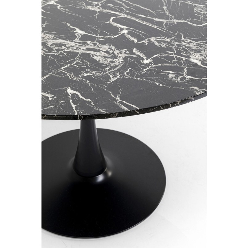 Table Schickeria Marbleprint noir Ø110cm