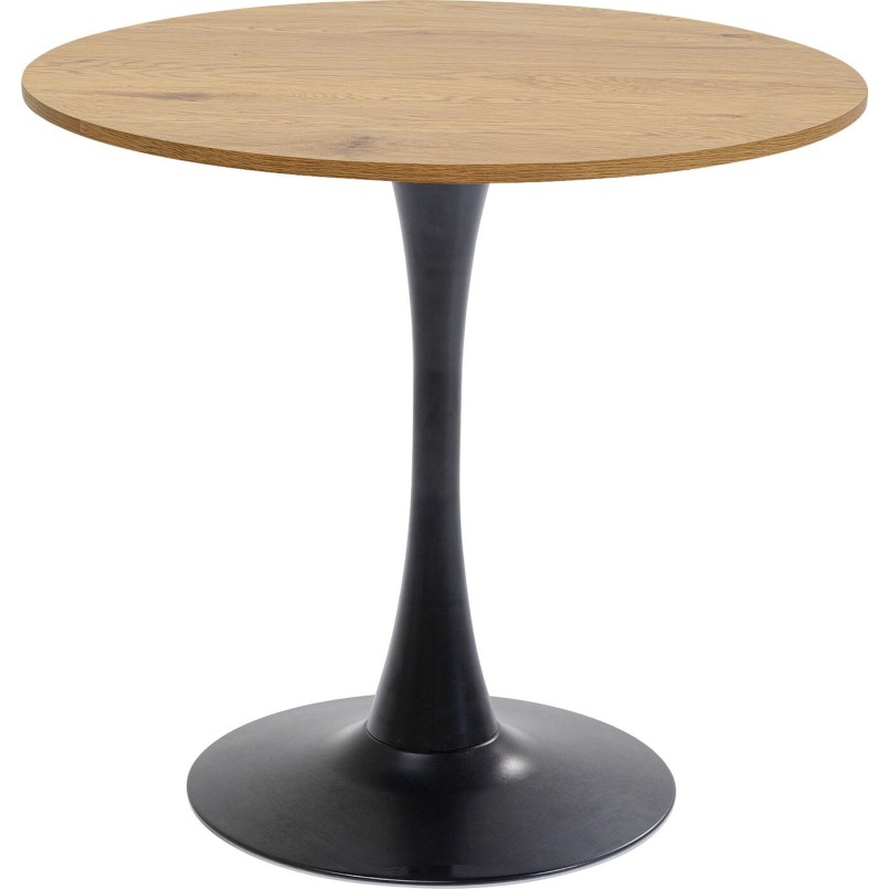 Table Schickeria   chêne - noir Ø80cm