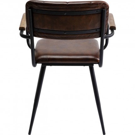 Chair with armrests Salsa brown Kare Design