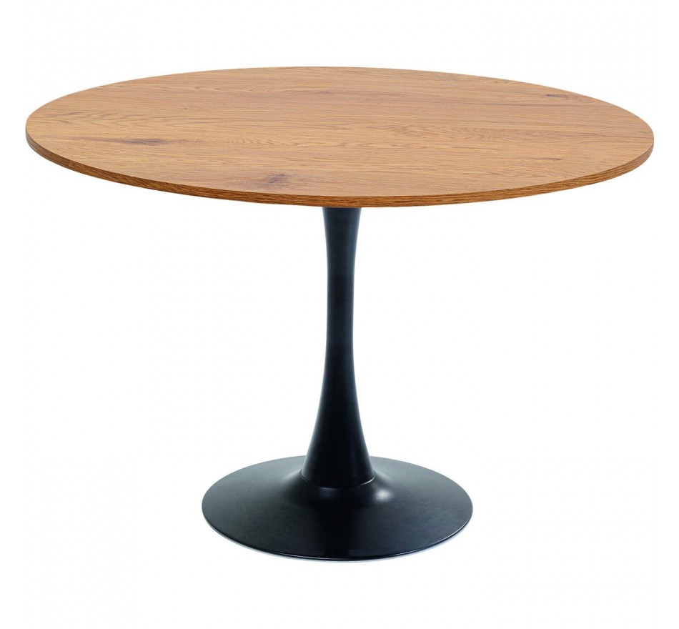 Eettafel Schickeria Ø110cm eik en zwart Kare Design