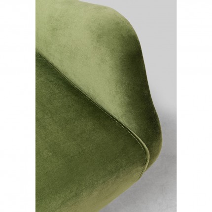 Draaifauteuil Bellissima fluweel groen Kare Design