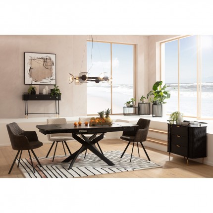 Draaistoel met armleuningen Coco antraciet Kare Design