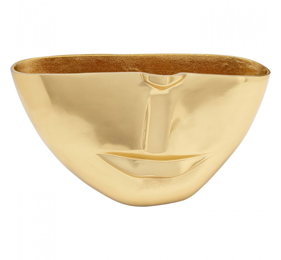 Vaas half gezicht goud 38cm Kare Design